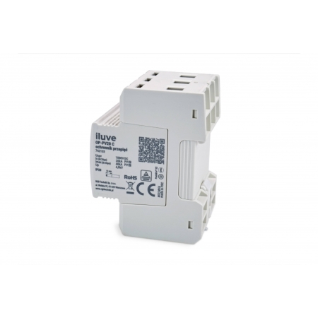 OP-PV20 OGRANICZNIK PRZEPIĘĆ PV T2 C 3P 3M 20/40KA 4KV 1000V DC PV