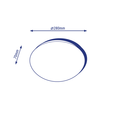 CORSA 12S BIAŁY OPRAWA PLAFON LED OKRĄGŁY 12W NW 4000K 900LM FI280 IP44+ CZUJNIK RUCHU HF