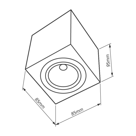 TOP BIAŁY OPRAWA SUFITOWA LED NT KWADRAT RUCHOMA 6W 830 WW 3000K 620LM IP20 90ST AL