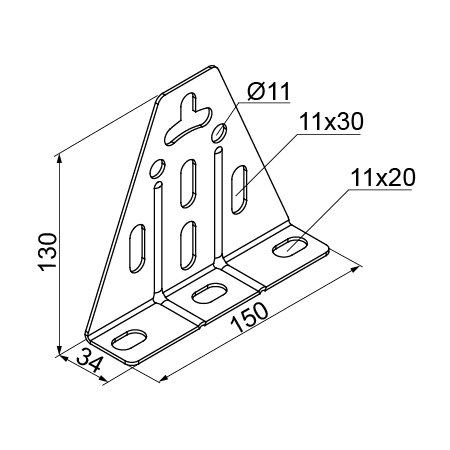 UT UCHWYT TRÓJKĄTNY DO DRABINKI
