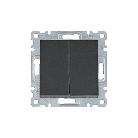 LUMINA SOUL/ INTENSE/ PASSION MODUŁ CZARNY ŁĄCZNIK SERYJNY 2X ZACISKI SPRĘŻYNOWE 10AX 250V