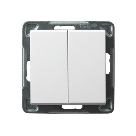 SONATA MODUŁ BIAŁY ŁĄCZNIK SERYJNY ZACISKI SPRĘŻYNOWE 16AX 250V