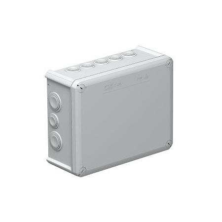 T250 PUSZKA INSTALACYJNA NT 190X240X95 POKRYWA PEŁNA IP66 IK05 JASNOSZARY T-SERIA