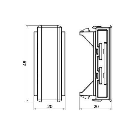 GK-OTSA45RW POKRYWA STYKU POKRYWY DO RAPID 45-2 BIAŁA RAL 9010