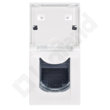 M45 BIAŁY GNIAZDO 1M KOMPUTEROWE 1X UAE 8 CAT.6 UTP PŁASKIE