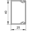 WDK25040RW KANAŁ KABLOWY INSTALACYJNY 40X25 PVC BIAŁY RAL9010 WDK