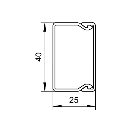 WDK25040RW KANAŁ KABLOWY INSTALACYJNY 40X25 PVC BIAŁY RAL9010 WDK