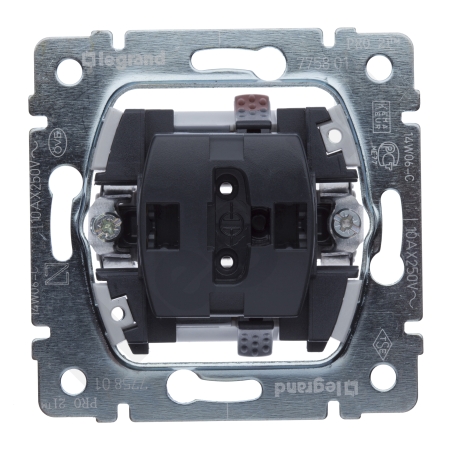 SISTENA LIFE MECHANIZM ŁĄCZNIK 1-BIEGUNOWY ZACISKI SPRĘŻYNOWE 10AX 250V