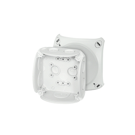 DK 0200 GZ PUSZKA INSTALACYJNA NT 93X93X62 Z DŁAWICAMI MEMBRANOWYMI BEZ ZACISKÓW IP66 IK07 SZARY