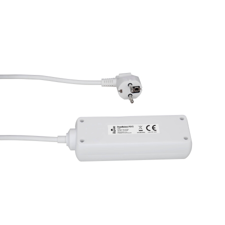 P450 PRZEDŁUŻACZ LISTWOWY 4X Z/U OKRĄGŁY WTYCZKA KĄTOWA 5.0M (H05VV-F 3X1.0) BIAŁY