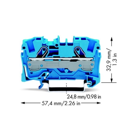 TOPJOBS  6.0 ZŁĄCZKA PRZELOTOWA 2-PRZEWODOWA NIEBIESKI