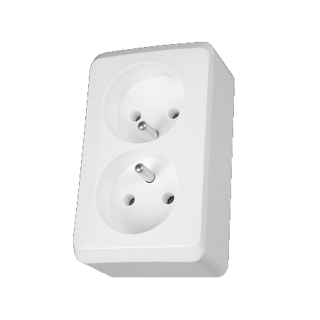 Schneider Electric Prima, gniazdo podwójne 2P+PE, biały, WDE001043