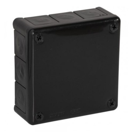 VP-51 PUSZKA INSTALACYJNA NT 118X118X46 IP55 IK07 12-WLOTOWA DŁAWIKI GUMOWE CZARNY