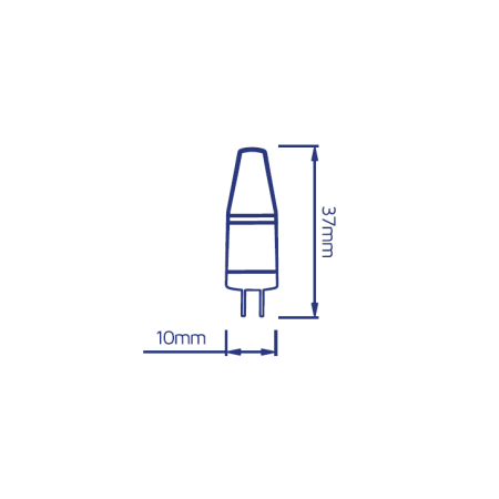 ŻARÓWKA LED KAPSUŁKA 1.3W G4 12V PRZEZROCZYSTA 830 WW 3000K 170LM 360ST