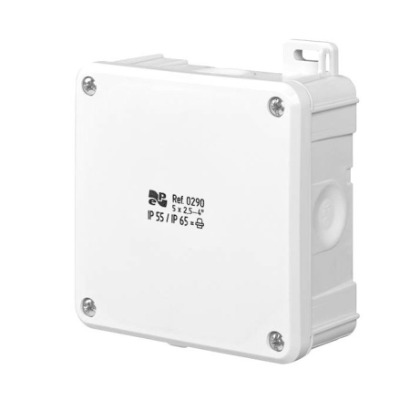 2K PUSZKA INSTALACYJNA NT 98X98X46 IP55/IP65 4 MEMBRANY BIAŁY