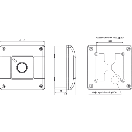 RĘCZNY PRZYCISK URUCHAMIANIA PWP1 Z CERTYFIKATEM 2LED230 1Z1R NT MŁOTECZEK