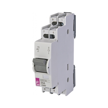 SSQ 125 PRZEŁĄCZNIK TRÓJPOŁOŻENIOWY MODUŁOWY 25A 1-BIEGUNOWY EVE