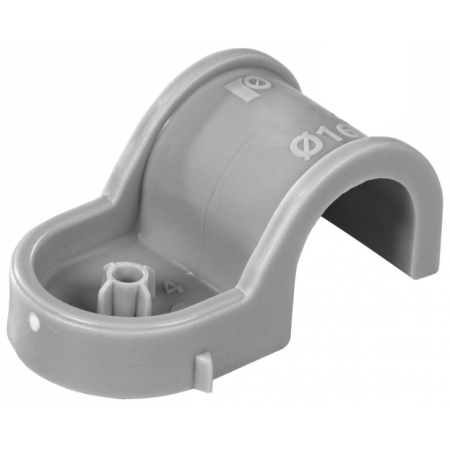 UCHWYT PLASTIKOWY DO RUREK INSTALACYJNYCH, POJEDYNCZY, POSADZKOWY, WZMONIONY PA, ŚREDNICA 20 MM