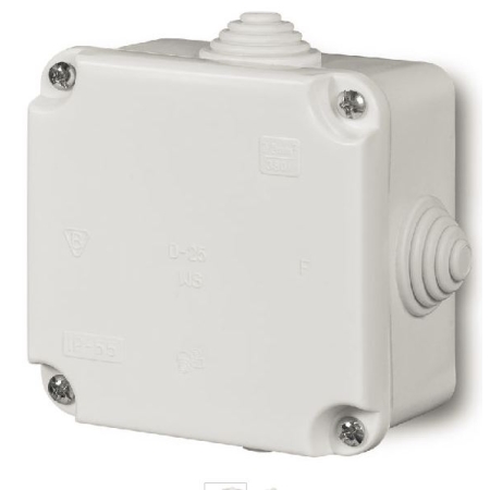 PK-0 PUSZKA INSTALACYJNA NT 92X92X50 IP55 4 DŁAWIKI BIAŁY EP-LUX