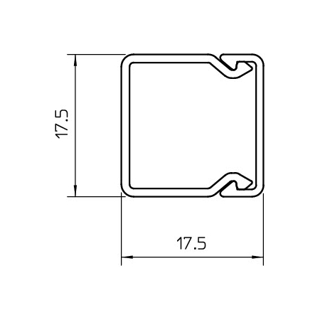 WDK20020RW KANAŁ KABLOWY INSTALACYJNY 20X20 PVC BIAŁY RAL9010 WDK