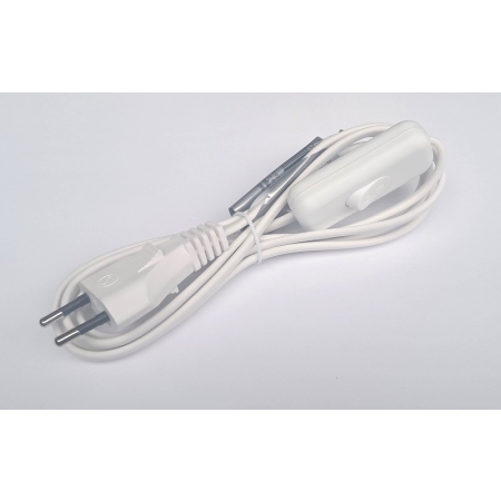 SP BIAŁY PRZEWÓD PRZYŁĄCZENIOWY 1.9M (H03VVH2-F 2X0.5) PŁASKI WTYCZKA PŁASKA+ WSR ON-OFF