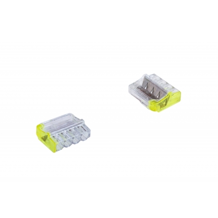 PC214 SZYBKOZŁĄCZKA 4X 0.5-2.5 PRZEZROCZYSTY/ŻÓŁTY