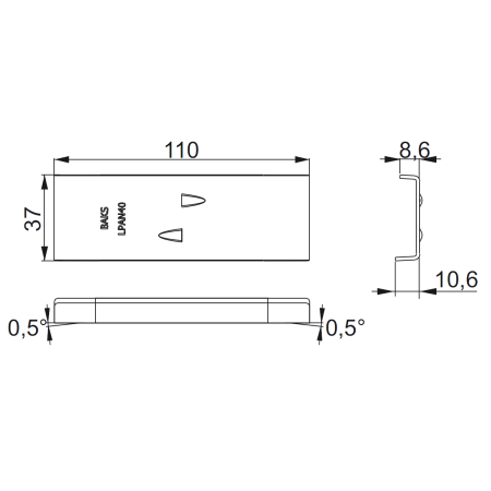 PLPAWN80 ŁĄCZNIK PŁASKI PROFILI ALUMINIOWYCH STD