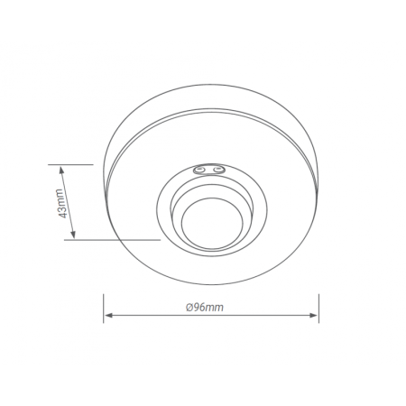 TOMI HF CZUJNIK RUCHU HF NT SUFITOWY 360ST 8M 10S-12MIN IP20 1200VA 220-240V AC