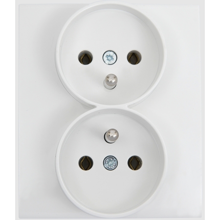 LINNERA S MODUŁ BIAŁY GNIAZDO 2X Z/U ZACISKI ŚRUBOWE 16A 250V