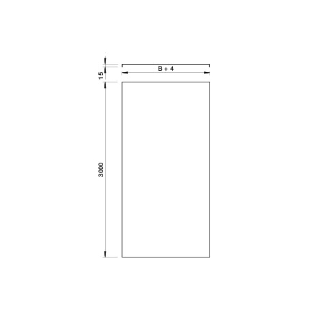 DLKS 050 FS POKRYWA PEŁNA BEZ RYGLA 2M 0.5MM