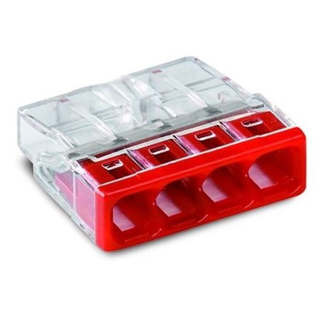 SZYBKOZŁĄCZKA 4X 2.5 PRZEZROCZYSTY/ CZERWONY