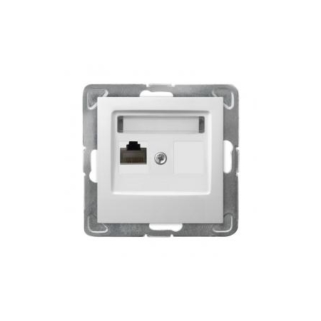 IMPRESJA MODUŁ BIAŁY GNIAZDO KOMPUTEROWE 1X UAE 8 CAT.5E UTP KRONE PROSTE