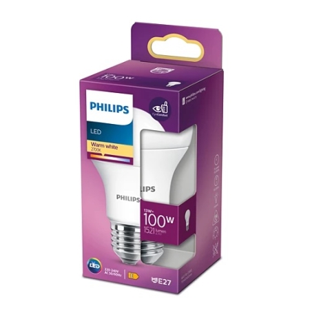 CLASSIC LED ŻARÓWKA LED BULB 13/100W E27 230V MATOWA 827 WW 2700K 1521LM 200ST A60