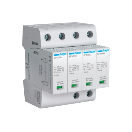 SPA931  SPD OGRANICZNIK PRZEPIĘĆ T1+T2 B+C 4P 4M 12.5/50KA 1.5KV TNS