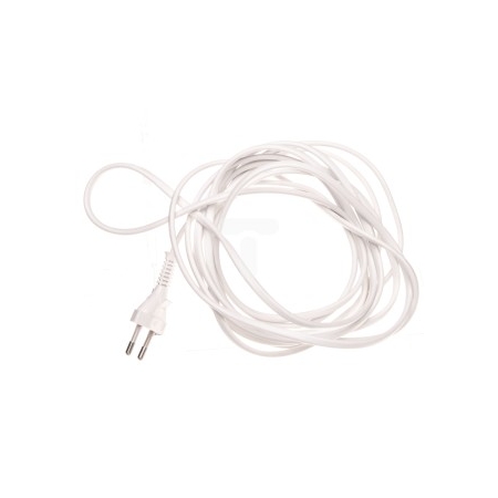 SP BIAŁY PRZEWÓD PRZYŁĄCZENIOWY 4M (H03VVH2 2X0.75) PŁASKI WTYCZKA PŁASKA