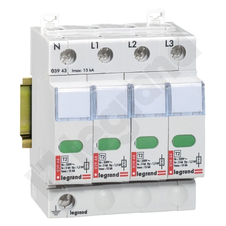 ON300 OGRANICZNIK PRZEPIĘĆ T2 C 4P 4M 20KA 1.2KV TT, TNC, TNS