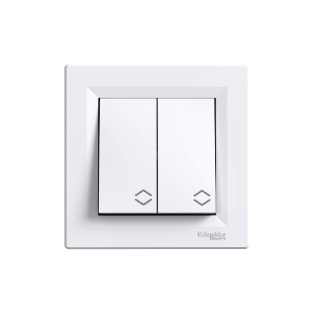 Schneider Electric Asfora, łącznik podwójny schodowy, zaciski śrubowe, biały, EPH0600321