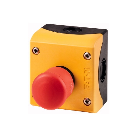 M22-PV/KC02/IY RMQ TITAN OBUDOWA KASETA 1X Z PRZYCISKIEM GRZYBKOWYM 2R PRZEZ POCIĄGNIĘCIE CZERWONY