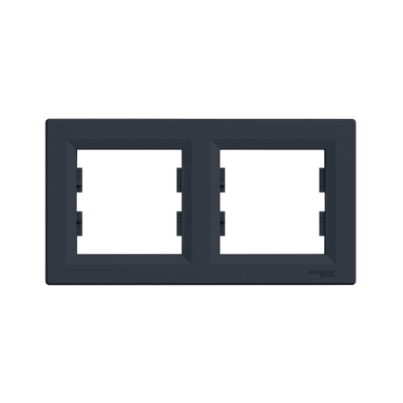 Schneider Electric Asfora, ramka 2-krotna, pozioma, antracyt, EPH5800271