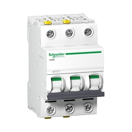 Schneider Electric Wyłącznik nadprądowy Acti9 iC60N-B20-3 B 20A 3-biegunowy, A9F03320