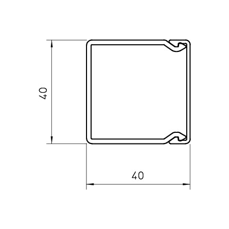 WDK40040RW KANAŁ KABLOWY INSTALACYJNY 40X40 PVC BIAŁY RAL9010 WDK