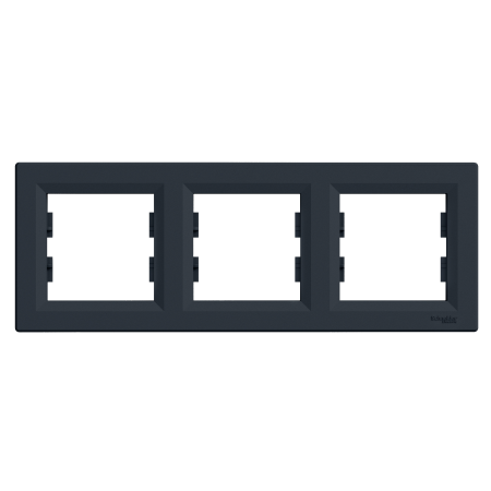 Schneider Electric Asfora, ramka 3-krotna, pozioma, antracyt, EPH5800371