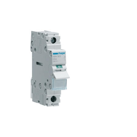 SBN163 ROZŁĄCZNIK IZOLACYJNY 63A 1P 1M 230V AC