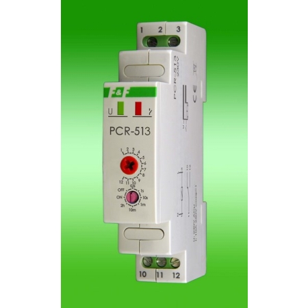 PCR-513 PRZEKAŹNIK CZASOWY REWERSYJNY 10A 1P 1M 230V AC