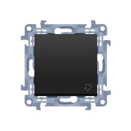 SIMON 10 MODUŁ CZARNY MAT PRZYCISK "DZWONEK"  SAMOZACISKI 10AX 250V