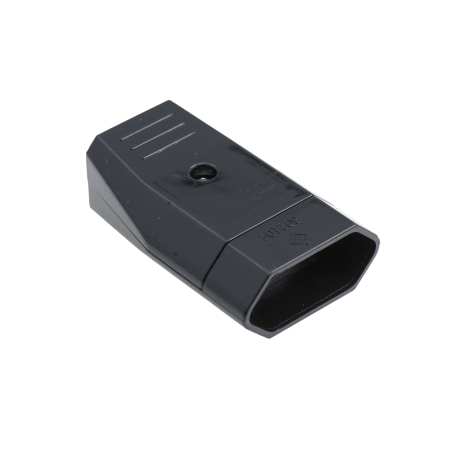 GNIAZDO PŁASKIE 10A/250V CZARNE BEZ UZIEMIENIA