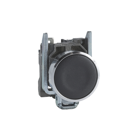 Schneider Electric Harmony XB4 Przycisk płaski czarny, metalowy, XB4BA21