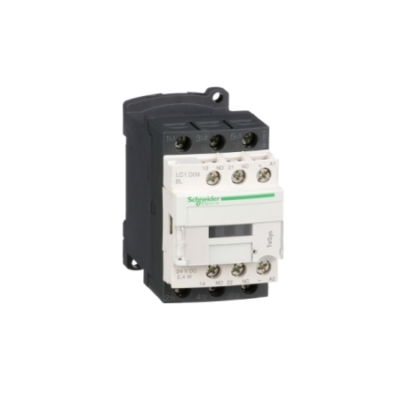 Schneider Electric Stycznik mocy TeSys D AC3 9A 3P 1NO 1NC cewka 24VDC niski pobór mocy zaciski śrubowe, LC1D09BL