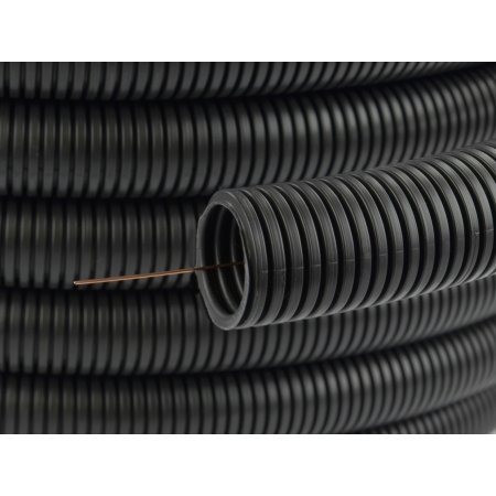 RKGS 25-25 CZARNY RURA KARBOWANA PESZEL PVC-U FI25/19 Z PILOTEM 750N