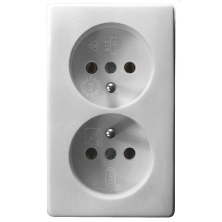 481 KAPPA GNIAZDO NT 2X Z/U PRZYPODŁOGOWE ZACISKI ŚRUBOWE 16A 250V